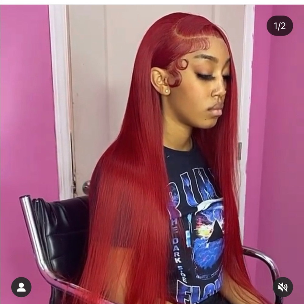 30 inch red wig
